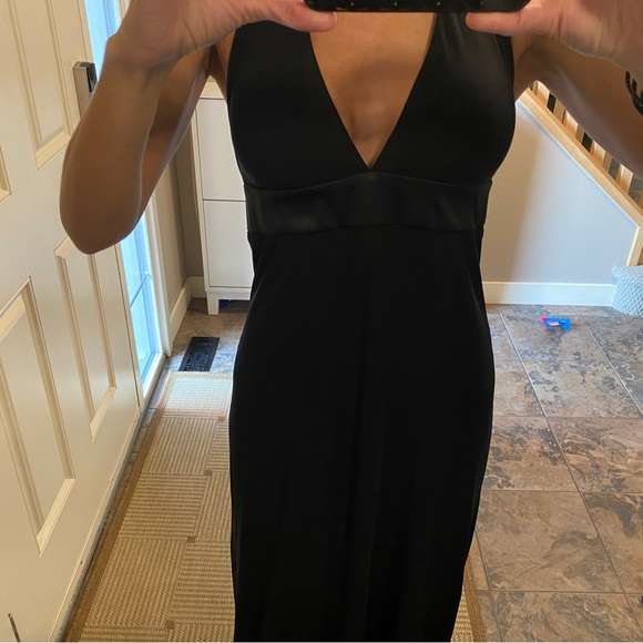 Long black halter dress. - Picture 4 of 5